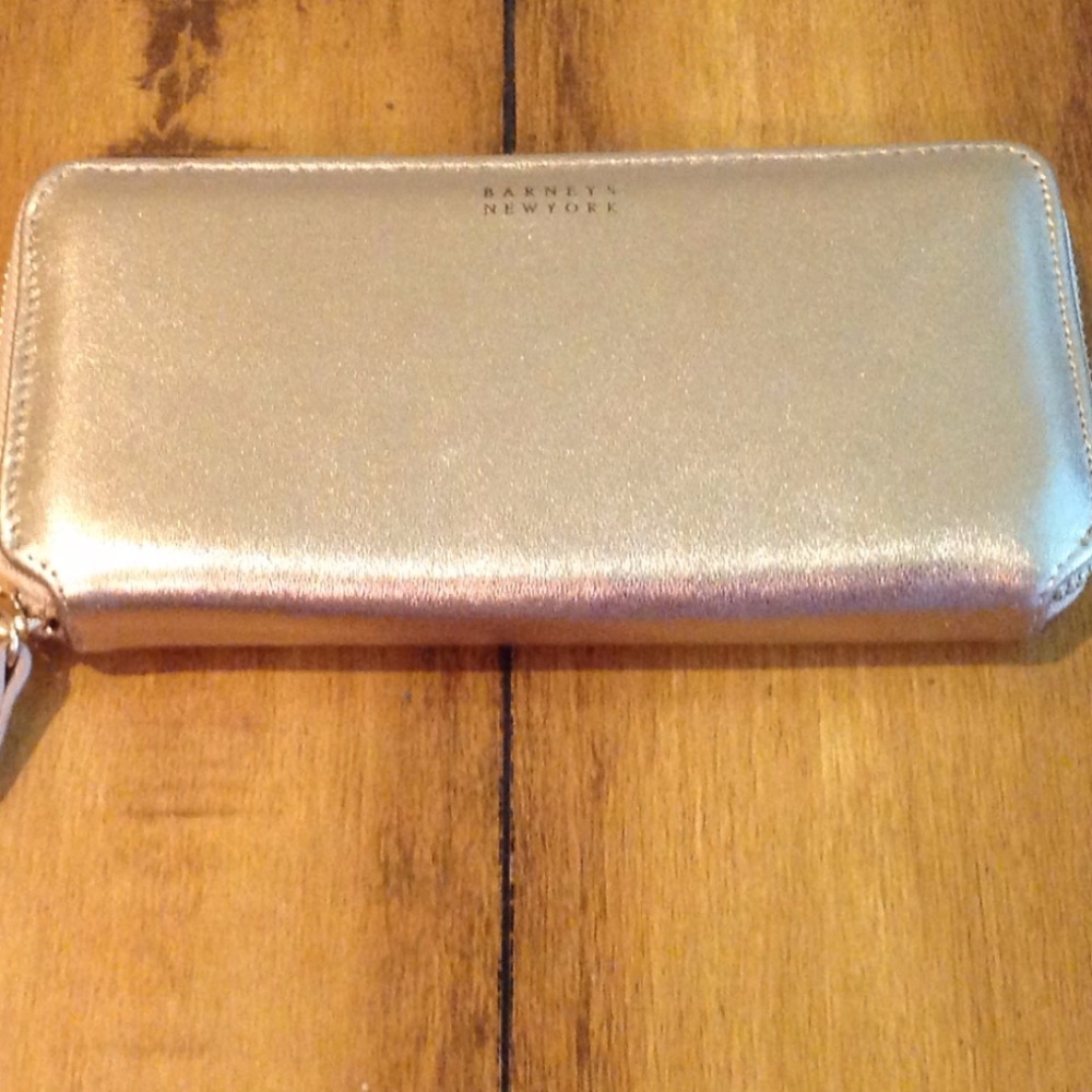 Barney's Metallic Gold Wallet